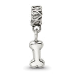 Reflections 925 Sterling Silver Dog Bone Dangle Bead 17 x 4 mm