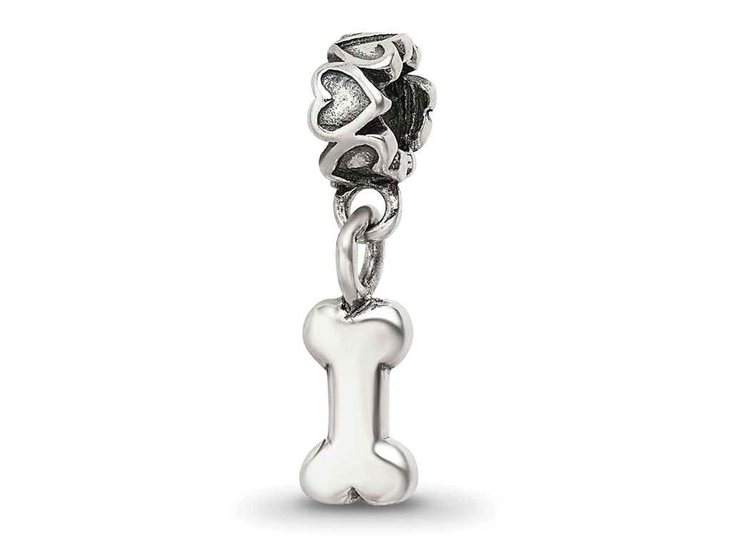 Reflections 925 Sterling Silver Dog Bone Dangle Bead 17 x 4 mm