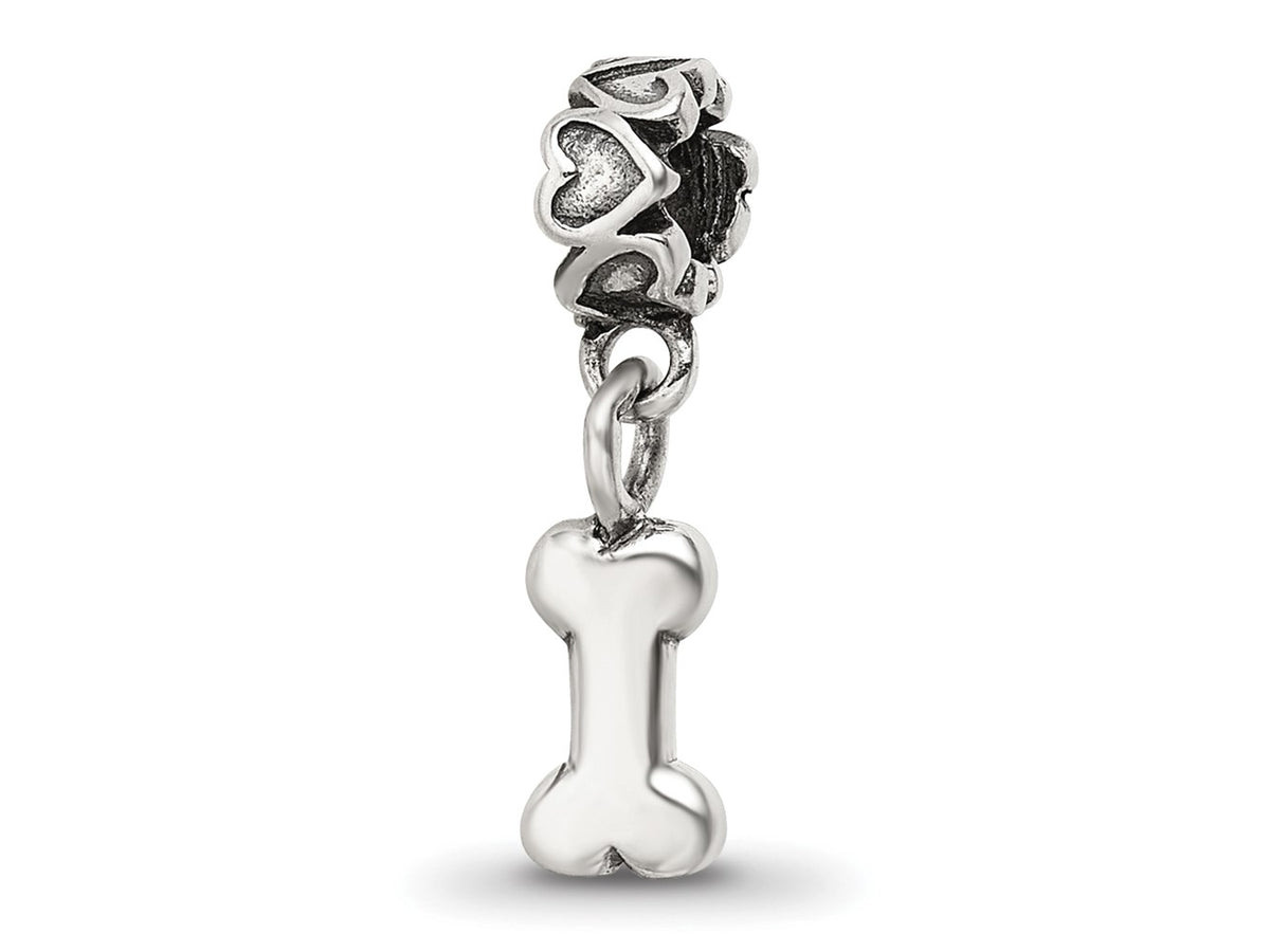 Reflections 925 Sterling Silver Dog Bone Dangle Bead 17 x 4 mm