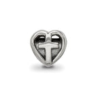 Reflections 925 Sterling Silver Kids Heart with Cross Bead 6 x 6 mm.