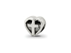 Reflections 925 Sterling Silver Kids Heart with Cross Bead 6 x 6 mm.