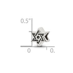 Reflections 925 Sterling Silver Kids Star of David Bead 7 x 7 mm.