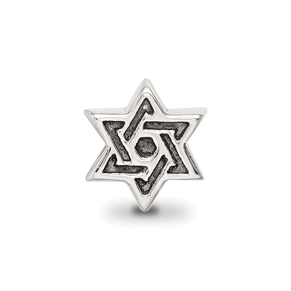 Reflections 925 Sterling Silver Kids Star of David Bead 7 x 7 mm.