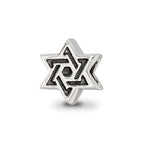 Reflections 925 Sterling Silver Kids Star of David Bead 7 x 7 mm.