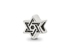 Reflections 925 Sterling Silver Kids Star of David Bead 7 x 7 mm.