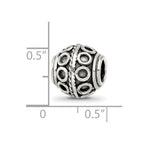 Reflections 925 Sterling Silver Hand Made Decorative Bali Bead 10 x 10 mm.