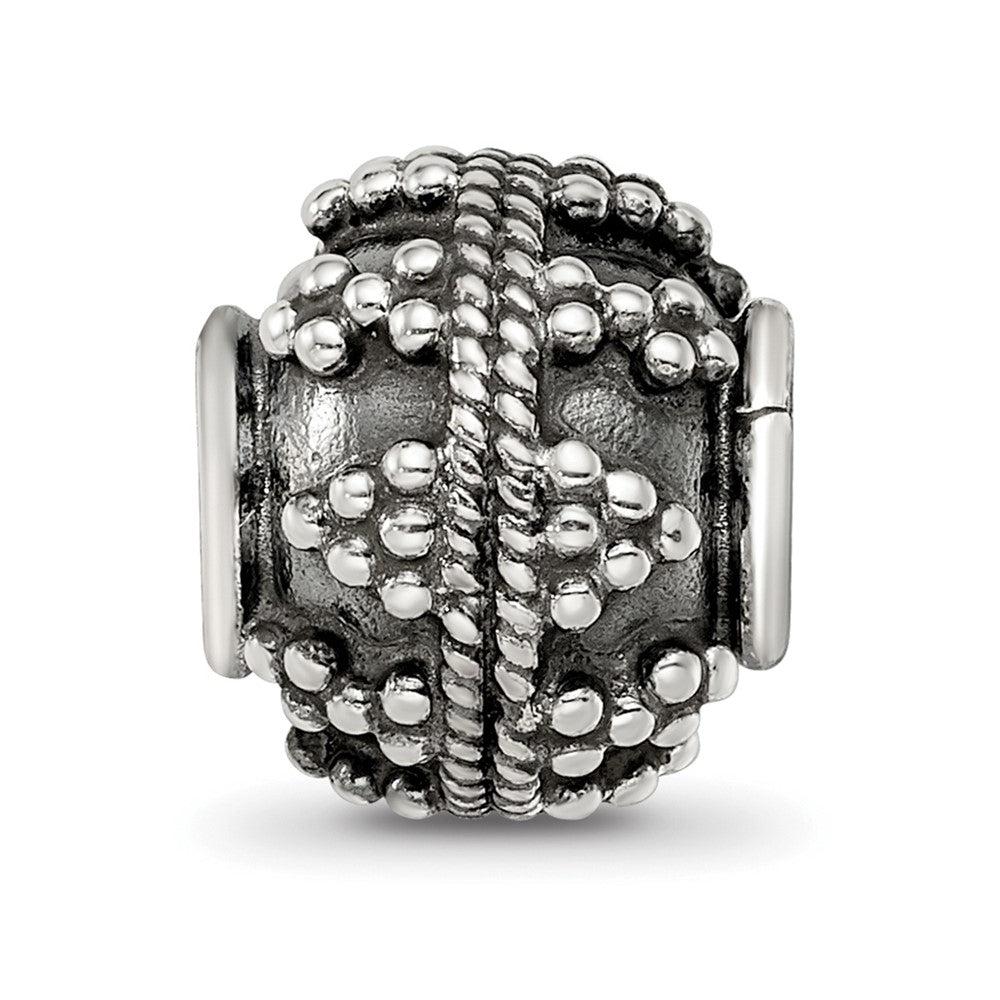Reflections 925 Sterling Silver Hand Made Decorative Bali Bead 10 x 10 mm.
