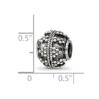 Reflections 925 Sterling Silver Hand Made Decorative Bali Bead 10 x 10 mm.