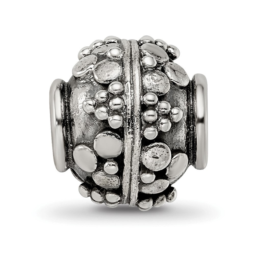 Reflections 925 Sterling Silver Hand Made Decorative Bali Bead 10 x 10 mm.