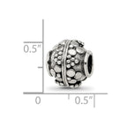Reflections 925 Sterling Silver Hand Made Decorative Bali Bead 10 x 10 mm.