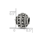 Reflections 925 Sterling Silver Hand Made Decorative Bali Bead 10 x 10 mm.