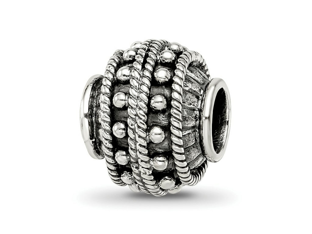 Reflections 925 Sterling Silver Hand Made Decorative Bali Bead 10 x 10 mm.