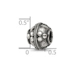 Reflections 925 Sterling Silver Hand Made Decorative Bali Bead 10 x 10 mm.