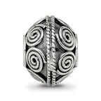 Reflections 925 Sterling Silver Hand Made Decorative Bali Bead 10 x 10 mm.