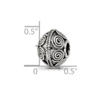 Reflections 925 Sterling Silver Hand Made Decorative Bali Bead 10 x 10 mm.