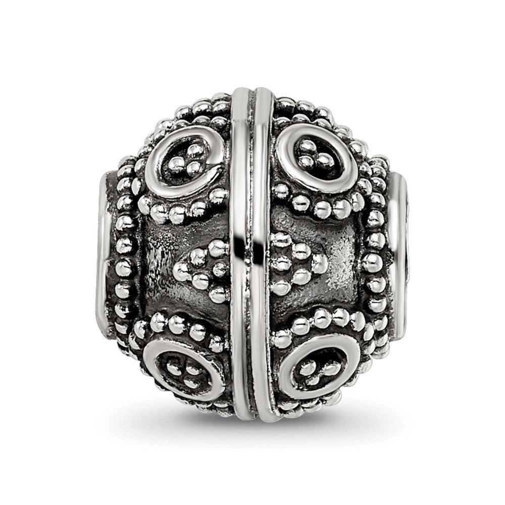 Reflections 925 Sterling Silver Hand Made Decorative Bali Bead 10 x 10 mm.