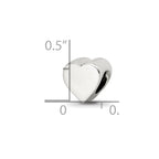 Reflections 925 Sterling Silver Heart Shape Bead 8 x 8 mm.