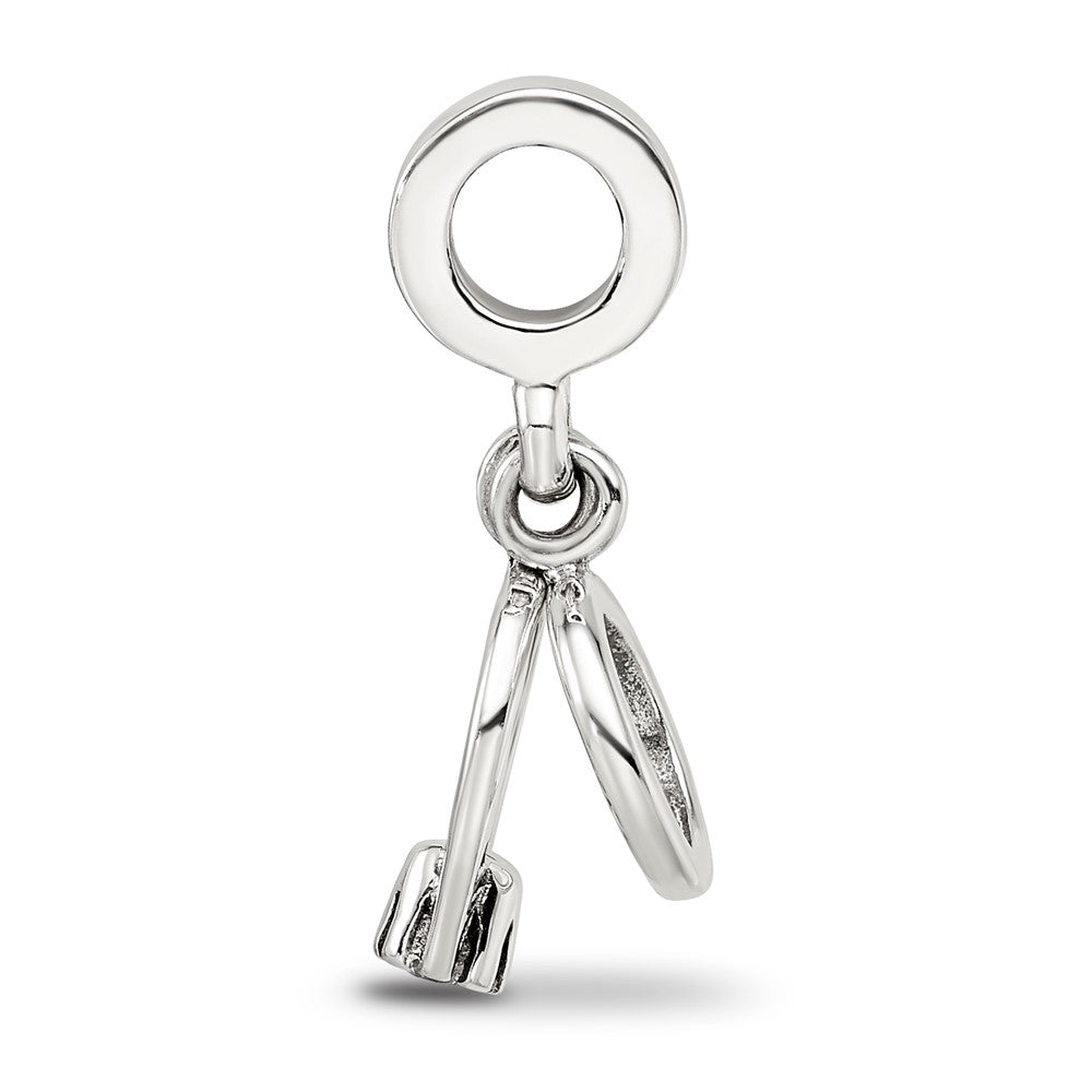 Reflections 925 Sterling Silver CZ Bridal Rings Dangle Bead 19 x 8 mm
