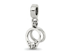 Reflections 925 Sterling Silver CZ Bridal Rings Dangle Bead 19 x 8 mm
