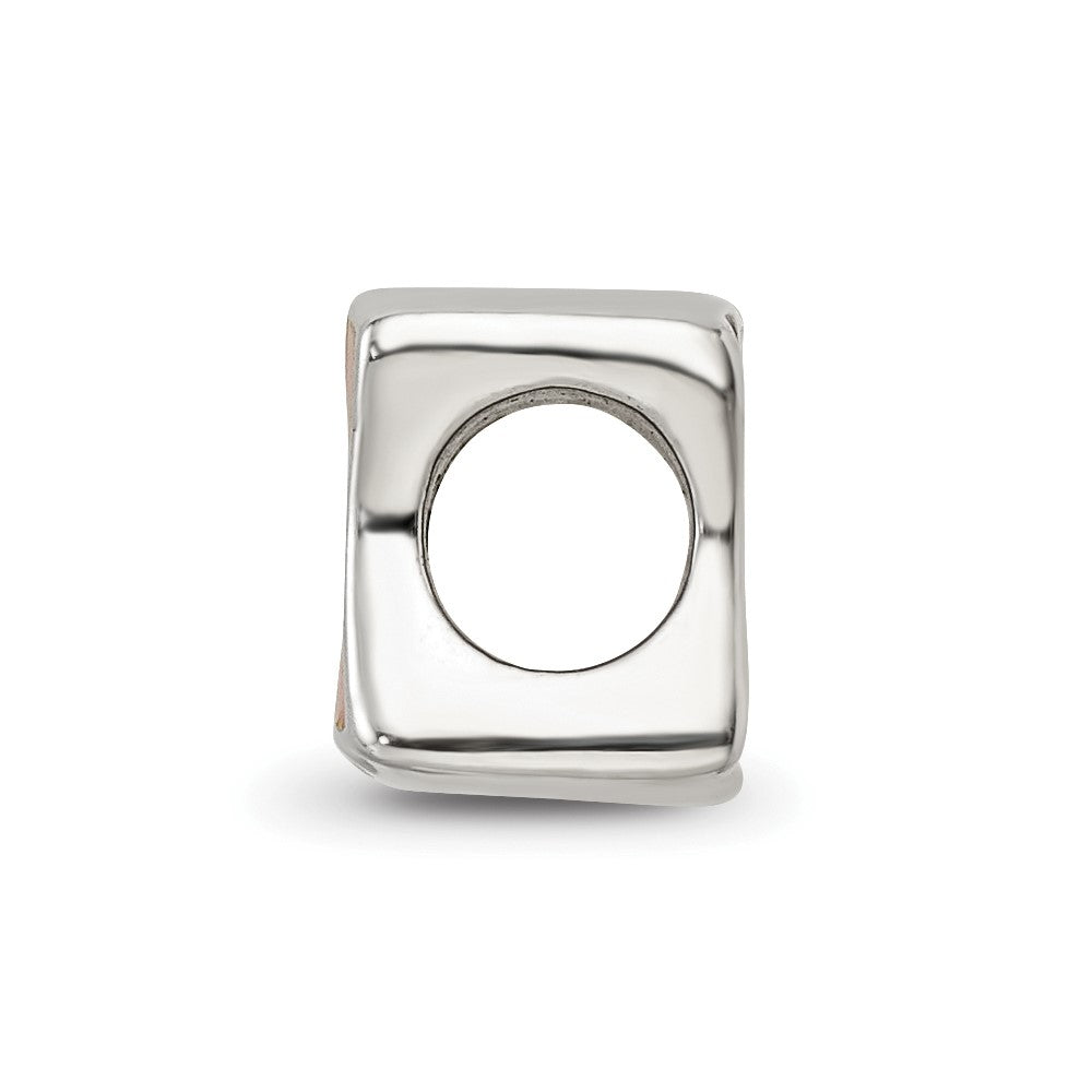 Reflections 925 Sterling Silver Enameled Ireland Flag Bead 7 x 10 mm.