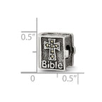 Reflections 925 Sterling Silver Marcasite Cross Bible Bead 10 x 10 mm.