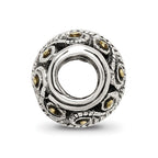 Reflections 925 Sterling Silver Marcasite Bali Bead 10 x 9 mm.