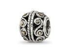 Reflections 925 Sterling Silver Marcasite Bali Bead 10 x 9 mm.