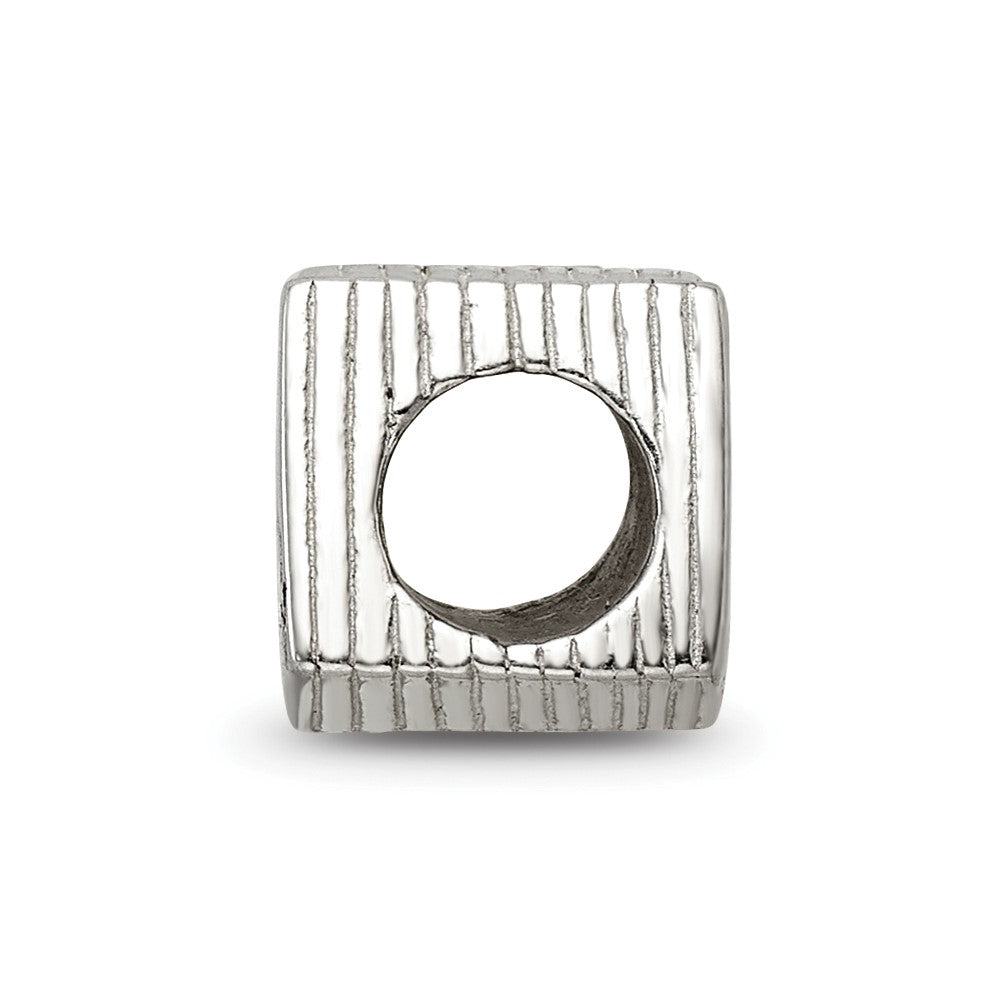 Reflections 925 Sterling Silver Enameled Blackjack Bead 7 x 8 mm.