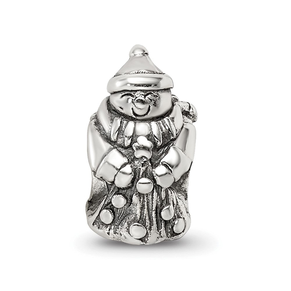 Reflections 925 Sterling Silver Snowman Bead 10 x 6 mm.