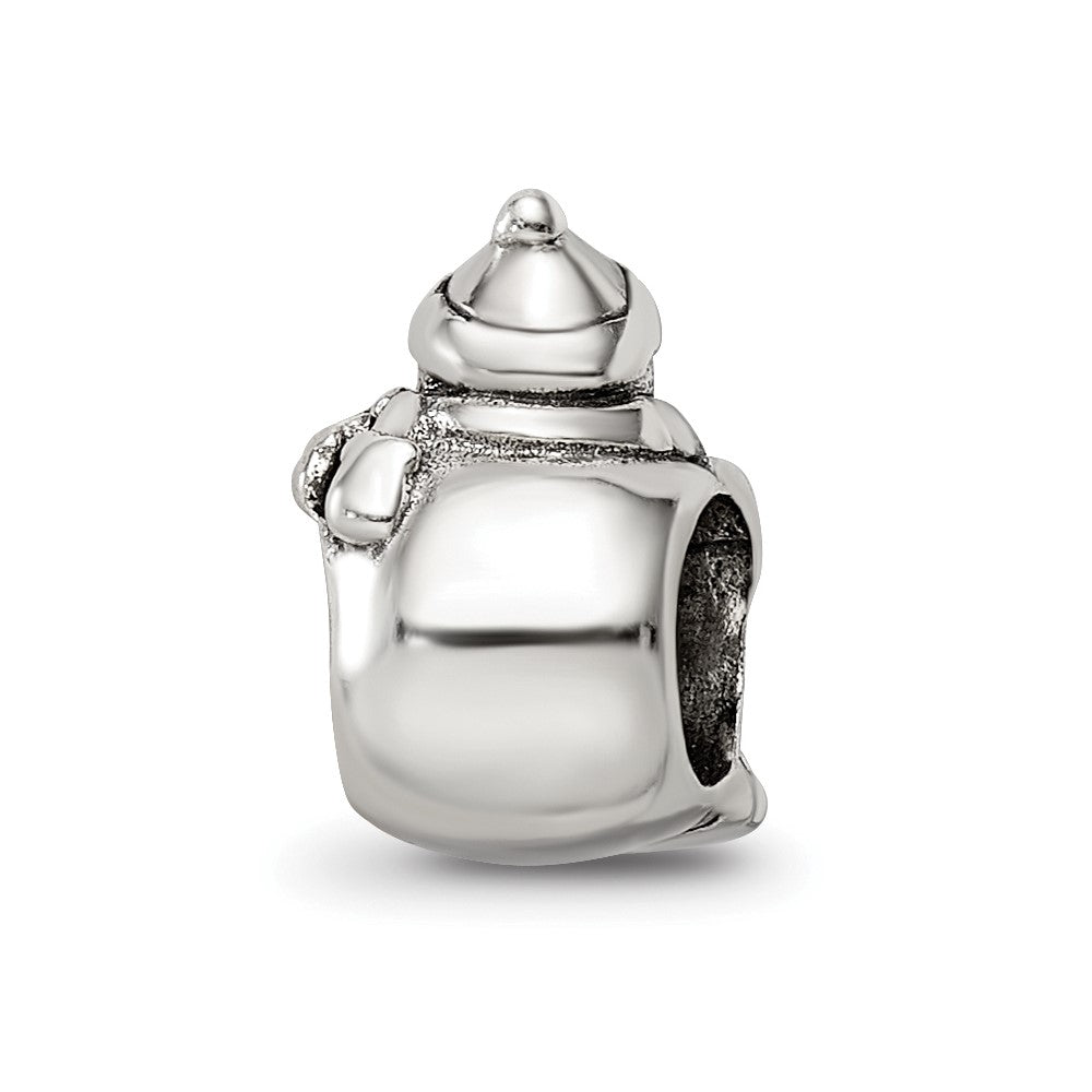 Reflections 925 Sterling Silver Snowman Bead 10 x 6 mm.