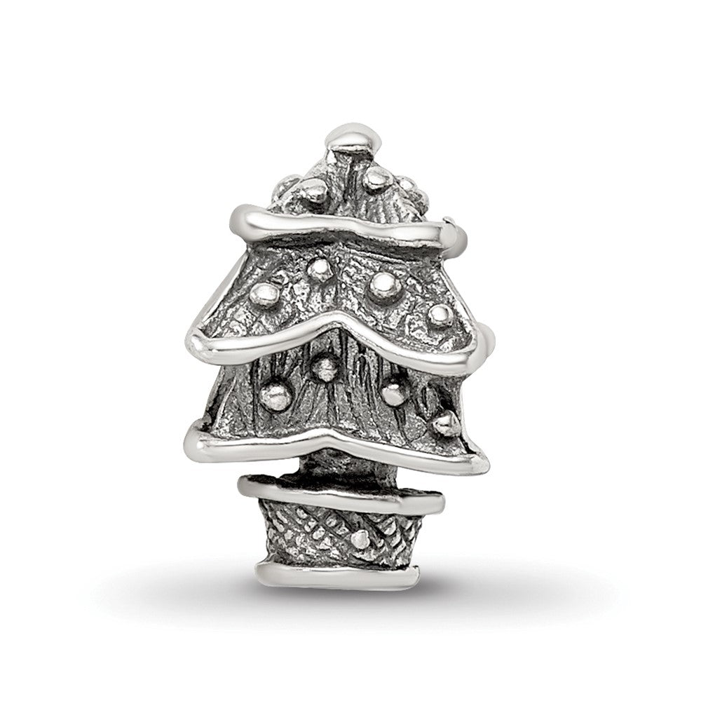 Reflections 925 Sterling Silver Christmas Tree Bead 10 x 7 mm