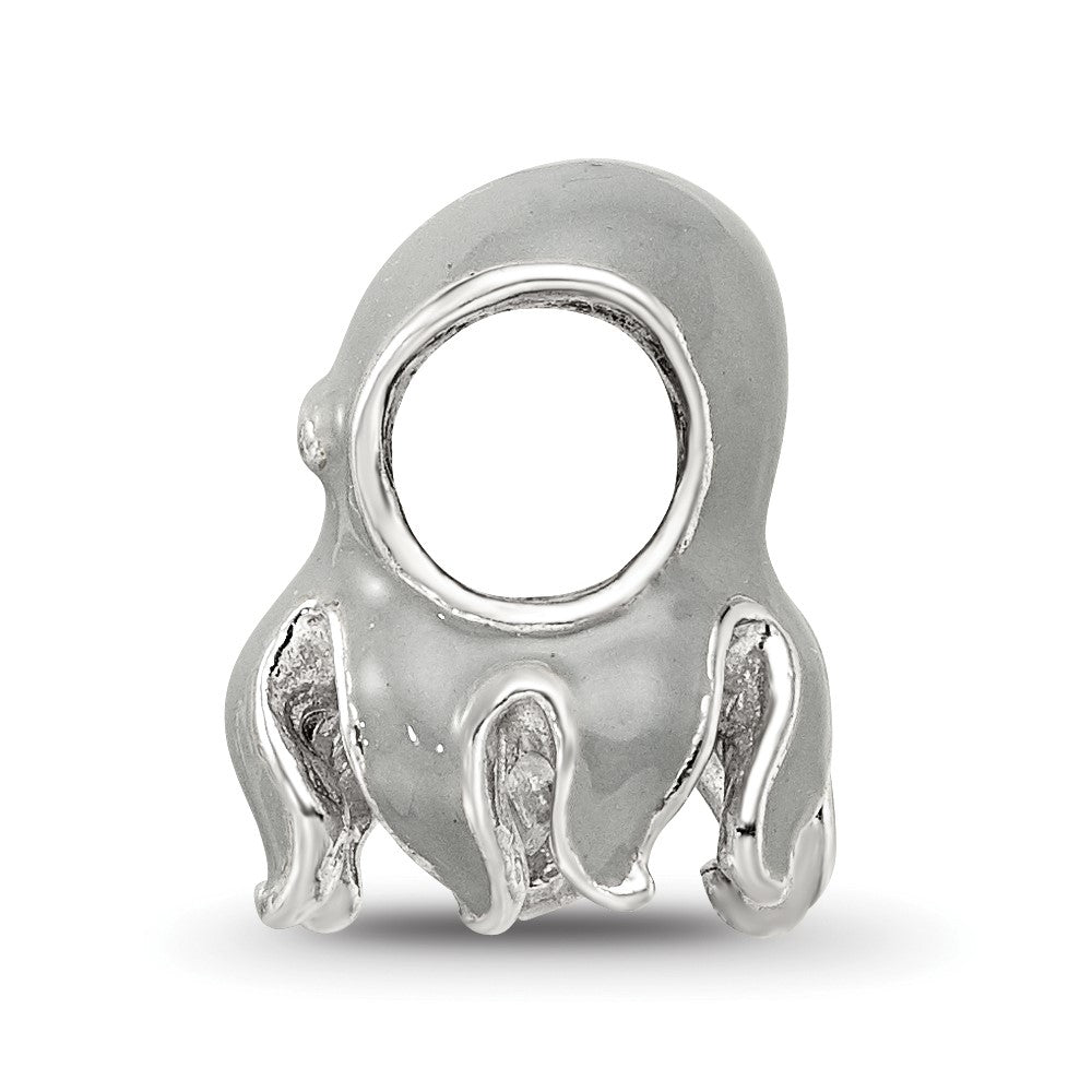 Reflections 925 Sterling Silver Enameled Octopus Bead 11 x 9 mm