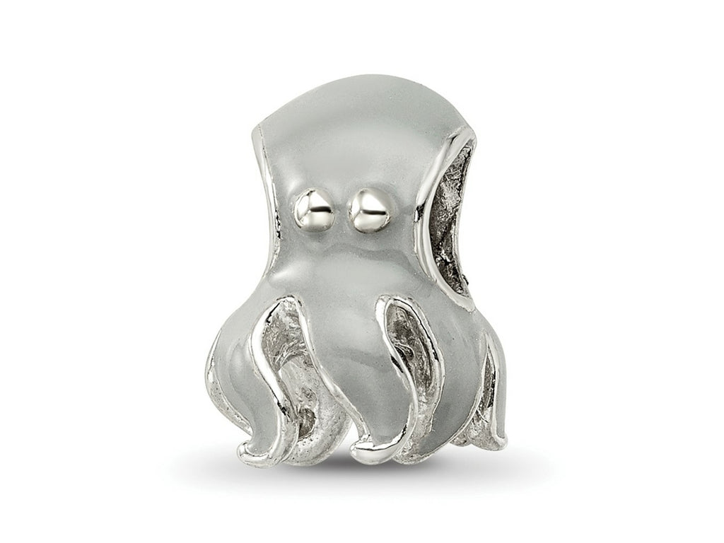 Reflections 925 Sterling Silver Enameled Octopus Bead 11 x 9 mm