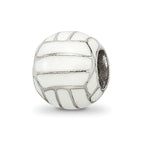 Reflections 925 Sterling Silver Enameled Volleyball Bead 9 x 8 mm