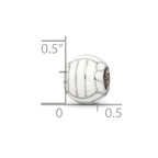 Reflections 925 Sterling Silver Enameled Volleyball Bead 9 x 8 mm