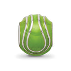 Reflections 925 Sterling Silver Enameled Tennis Ball Bead 9 x 8 mm