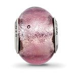 Reflections 925 Sterling Silver Lavender Italian Murano Bead 13 x 10 mm