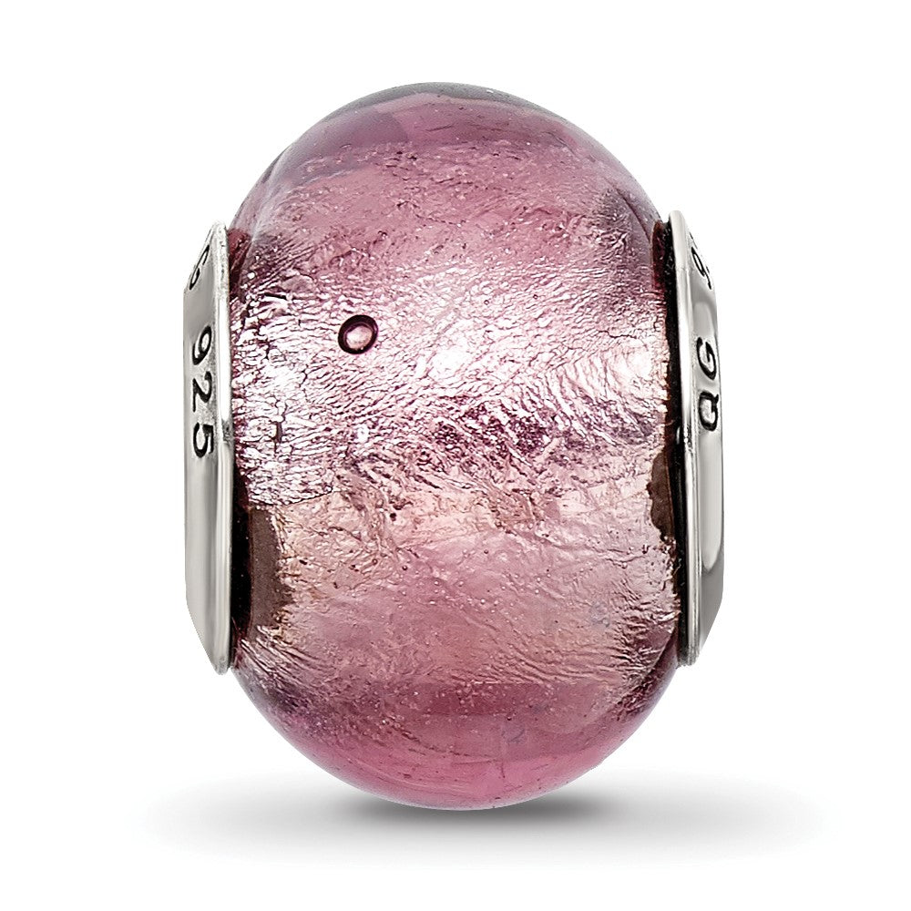 Reflections 925 Sterling Silver Lavender Italian Murano Bead 13 x 10 mm