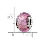Reflections 925 Sterling Silver Lavender Italian Murano Bead 13 x 10 mm