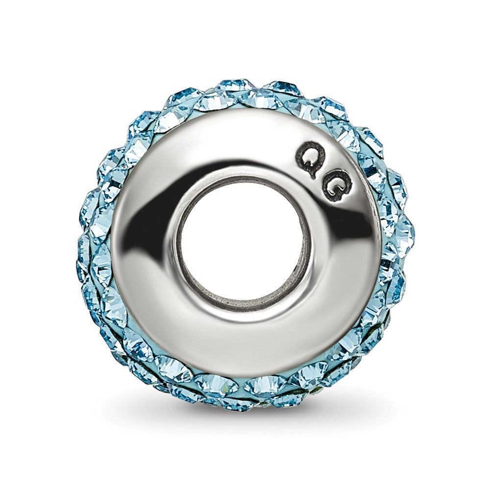 Reflections 925 Sterling Silver Sky Blue Full Preciosa Crystal Bead 12 x 8 mm