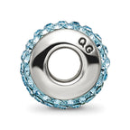 Reflections 925 Sterling Silver Sky Blue Full Preciosa Crystal Bead 12 x 8 mm