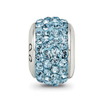 Reflections 925 Sterling Silver Sky Blue Full Preciosa Crystal Bead 12 x 8 mm