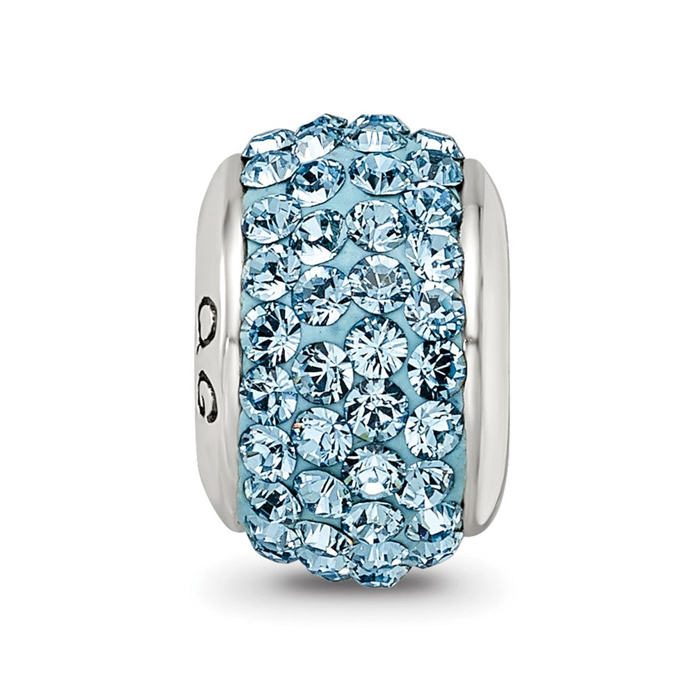 Reflections 925 Sterling Silver Sky Blue Full Preciosa Crystal Bead 12 x 8 mm
