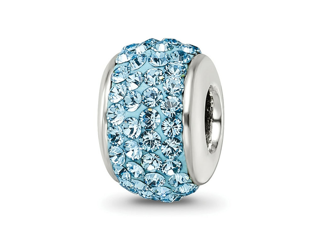 Reflections 925 Sterling Silver Sky Blue Full Preciosa Crystal Bead 12 x 8 mm
