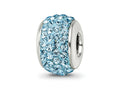 Reflections 925 Sterling Silver Sky Blue Full Preciosa Crystal Bead 12 x 8 mm