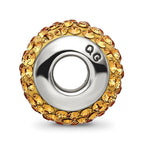 Reflections 925 Sterling Silver Orange Full Preciosa Crystal Bead 12 x 8 mm