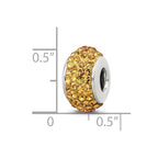 Reflections 925 Sterling Silver Orange Full Preciosa Crystal Bead 12 x 8 mm