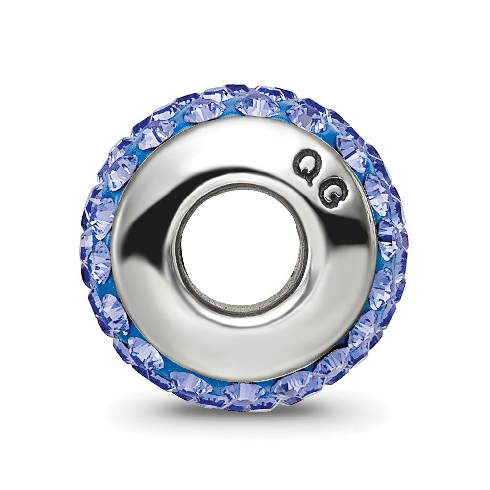 Reflections 925 Sterling Silver Blue Full Preciosa Crystal Bead 12 x 8 mm