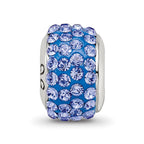 Reflections 925 Sterling Silver Blue Full Preciosa Crystal Bead 12 x 8 mm