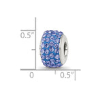 Reflections 925 Sterling Silver Blue Full Preciosa Crystal Bead 12 x 8 mm